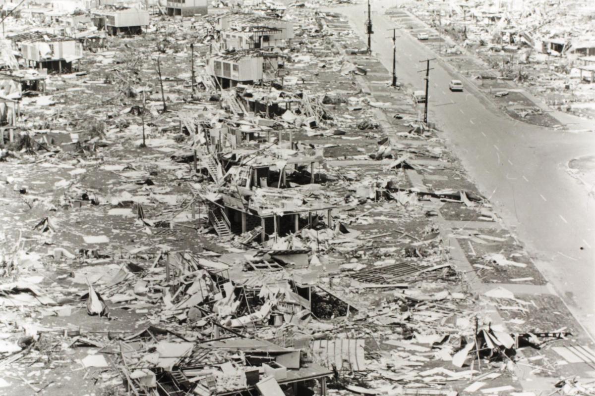 Destroyed houses in Parer Drive Wagaman