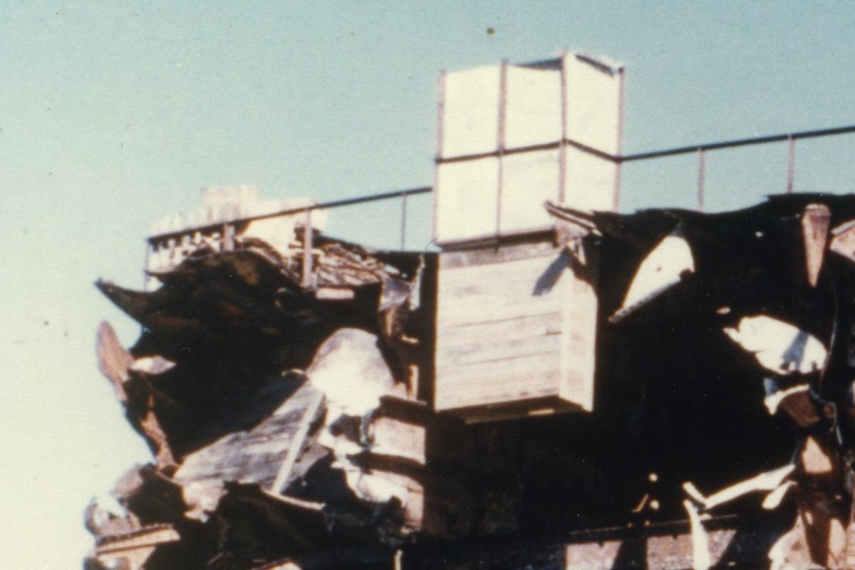 Part of the MV British Motorist being salvaged in 1959.