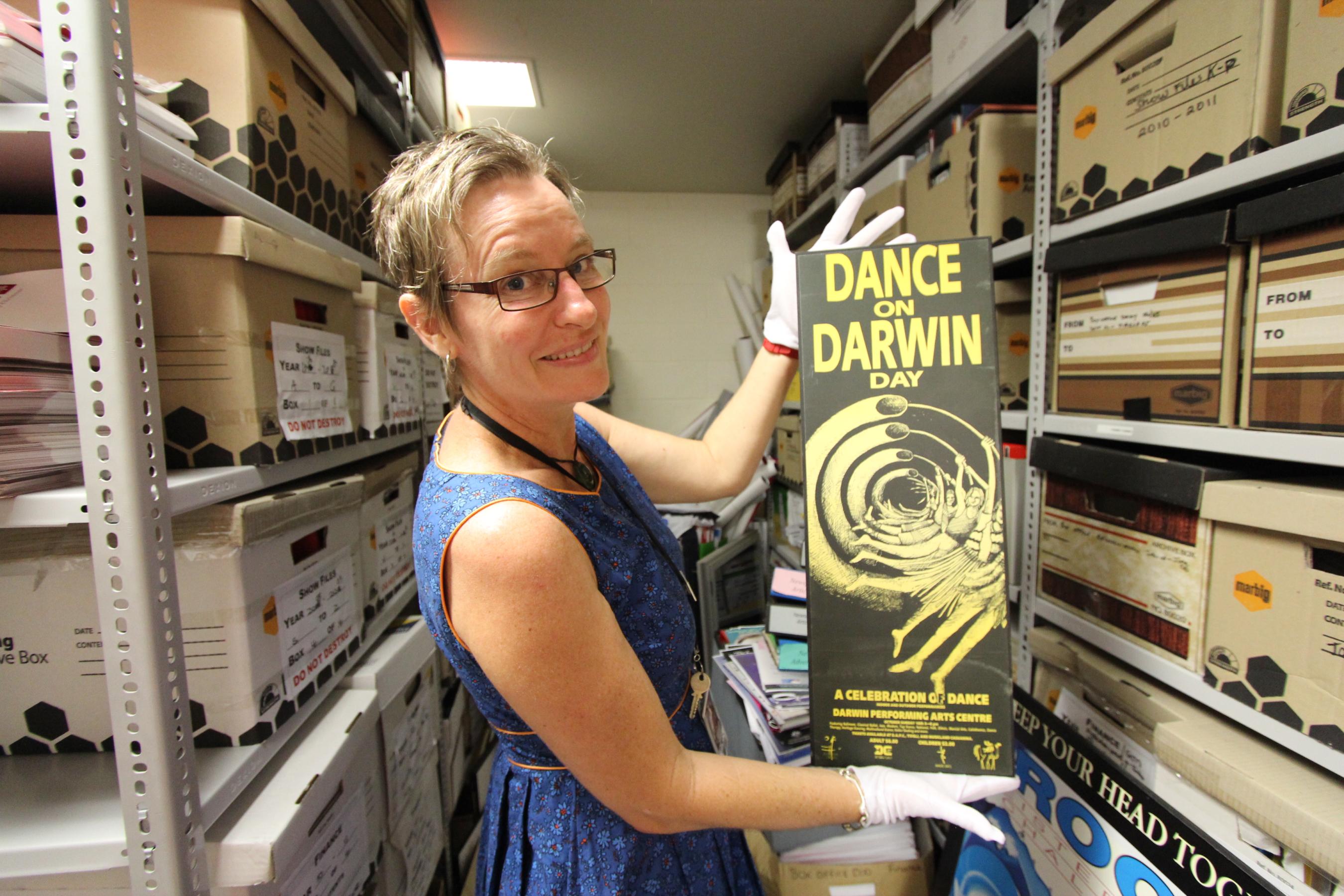 LANT staff in the collections store room